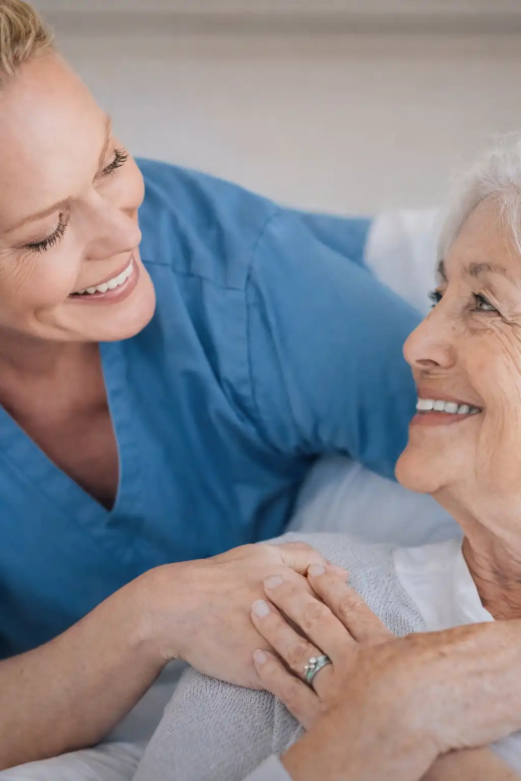 Therapist working one-on-one with a patient at home